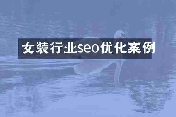 女装行业seo优化案例