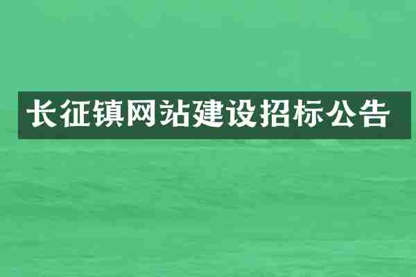 长征镇网站建设招标公告