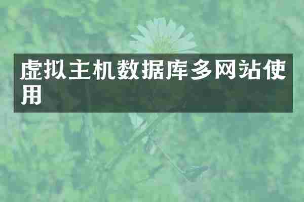 虚拟主机数据库多网站使用