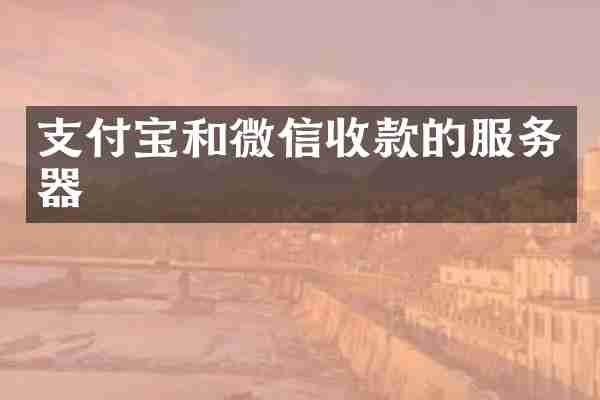 支付宝和微信收款的服务器