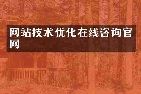网站技术优化在线咨询官网