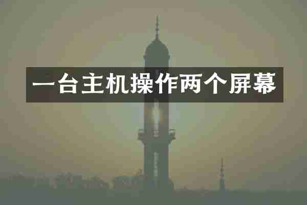一台主机操作两个屏幕