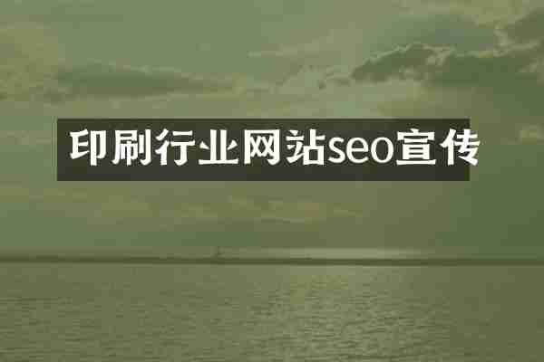印刷行业网站seo宣传