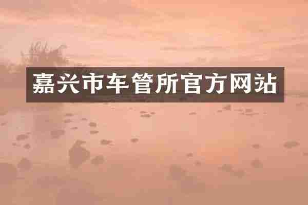嘉兴市车管所官方网站