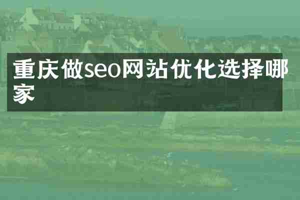 重庆做seo网站优化选择哪家