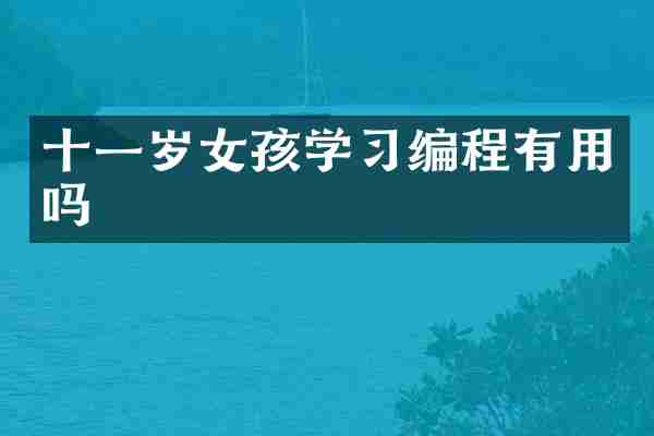 十一岁女孩学习编程有用吗