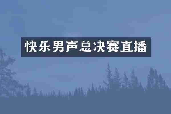 快乐男声总决赛直播