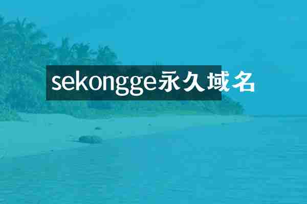 sekongge永久域名