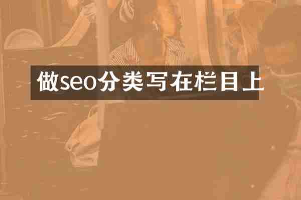 做seo分类写在栏目上