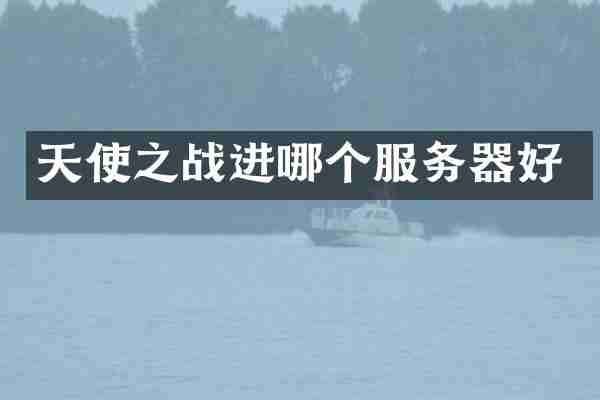 天使之战进哪个服务器好