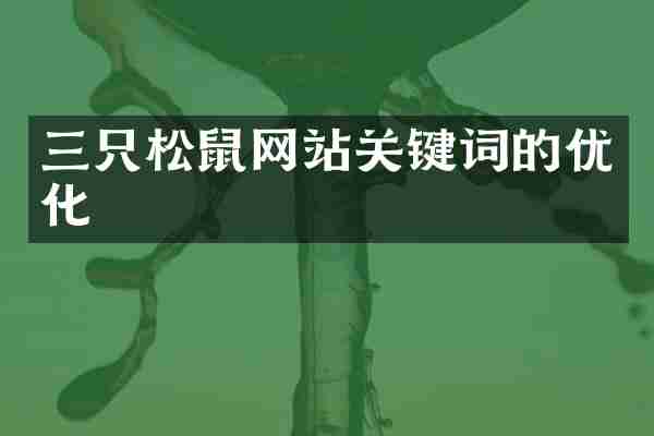 三只松鼠网站关键词的优化