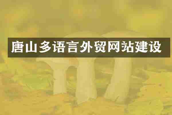 唐山多语言外贸网站建设