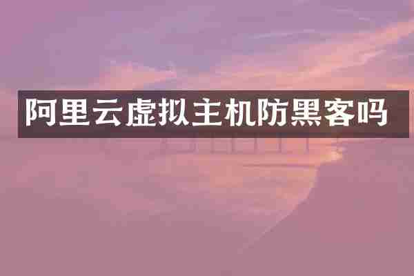 阿里云虚拟主机防黑客吗
