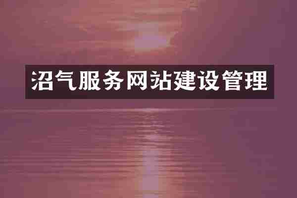 沼气服务网站建设管理
