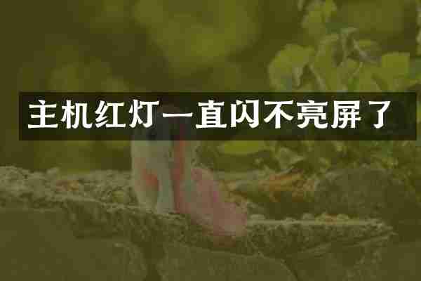 主机红灯一直闪不亮屏了