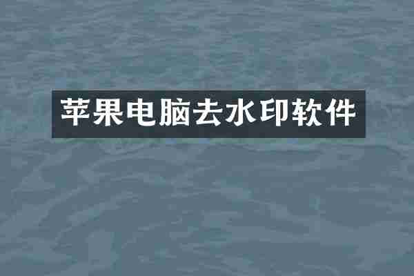 苹果电脑去水印软件
