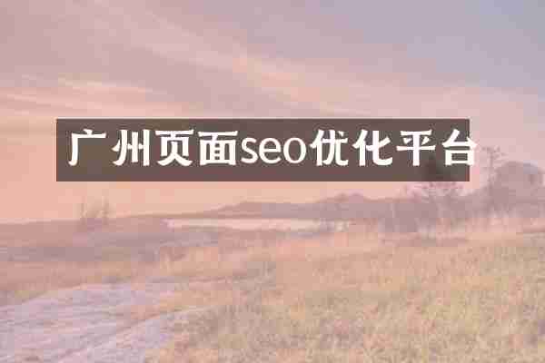 广州页面seo优化平台