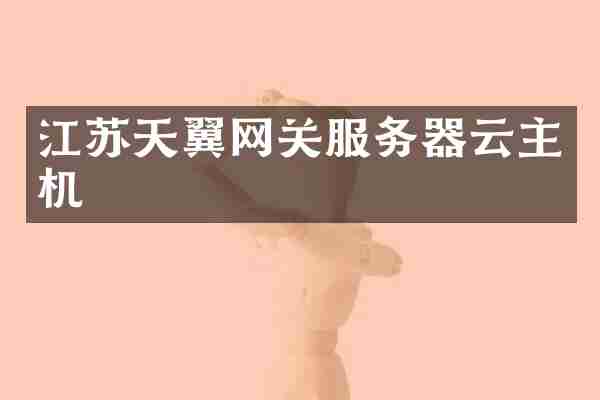 江苏天翼网关服务器云主机