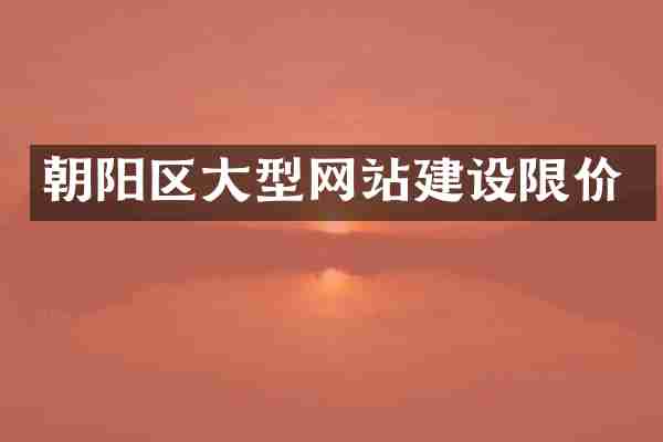 朝阳区大型网站建设限价