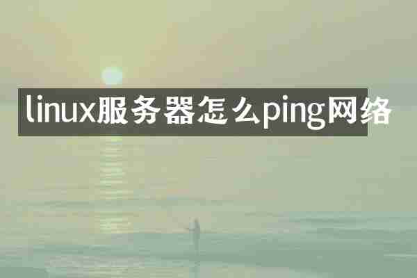 linux服务器怎么ping网络