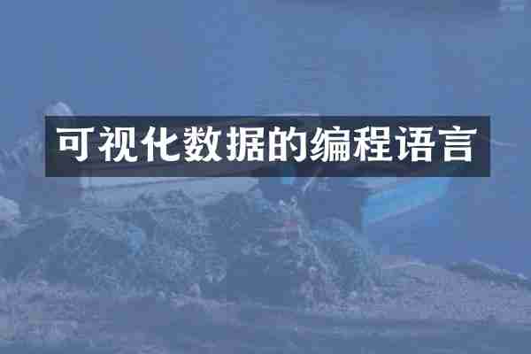 可视化数据的编程语言