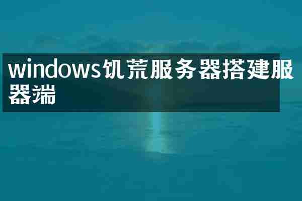 windows饥荒服务器搭建服务器端