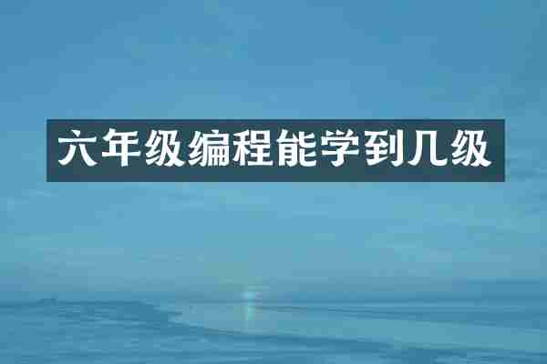 六年级编程能学到几级