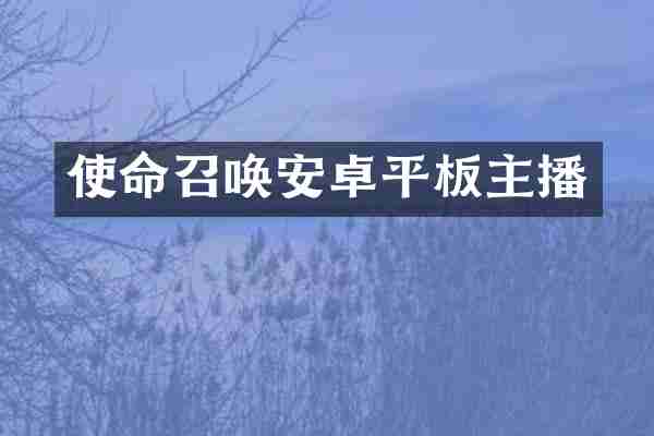 使命召唤安卓平板主播