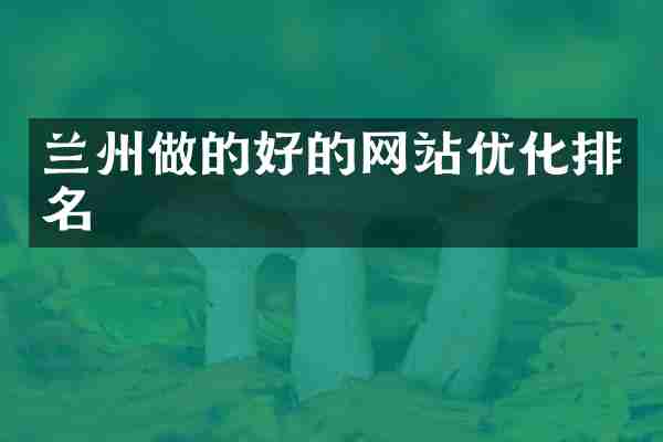 兰州做的好的网站优化排名