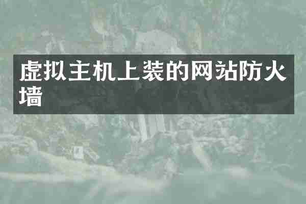 虚拟主机上装的网站防火墙