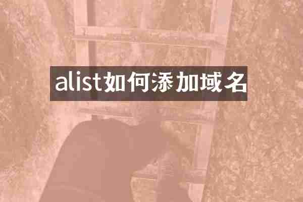 alist如何添加域名