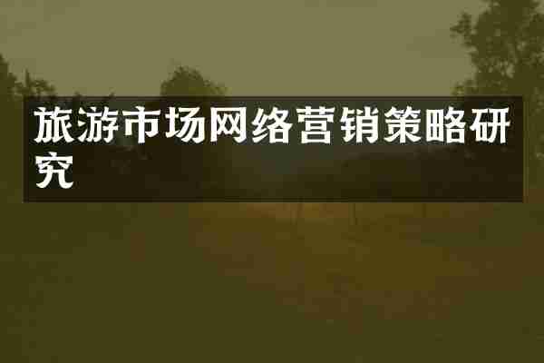 旅游市场网络营销策略研究