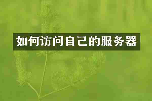 如何访问自己的服务器