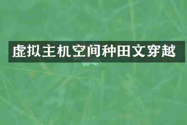 虚拟主机空间种田文穿越