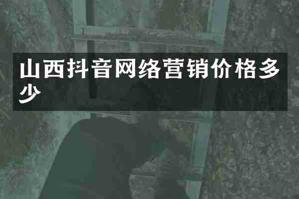 山西抖音网络营销价格多少
