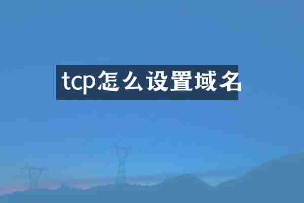 tcp怎么设置域名