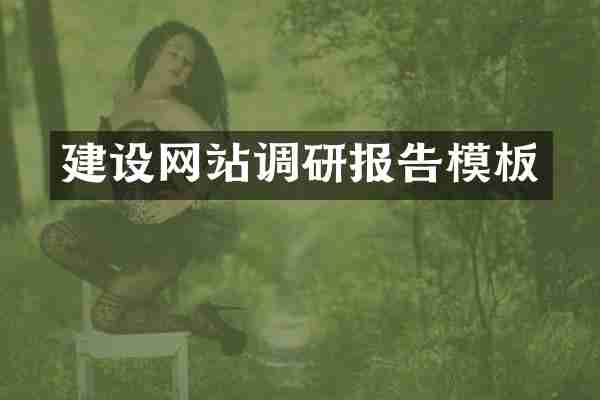建设网站调研报告模板