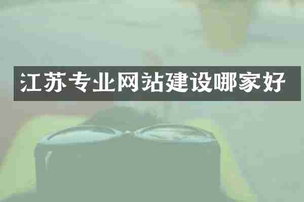 江苏专业网站建设哪家好