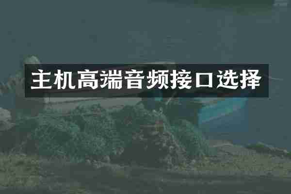 主机高端音频接口选择