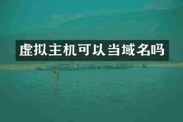 虚拟主机可以当域名吗