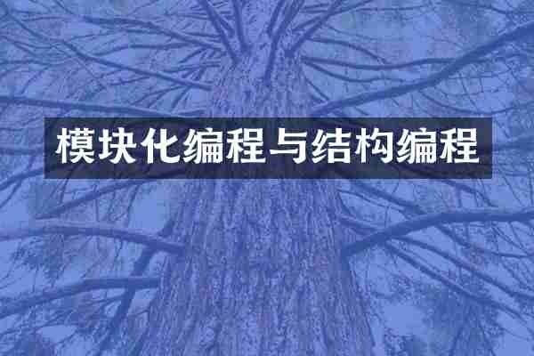 模块化编程与结构编程