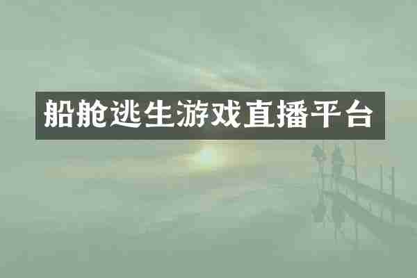 船舱逃生游戏直播平台