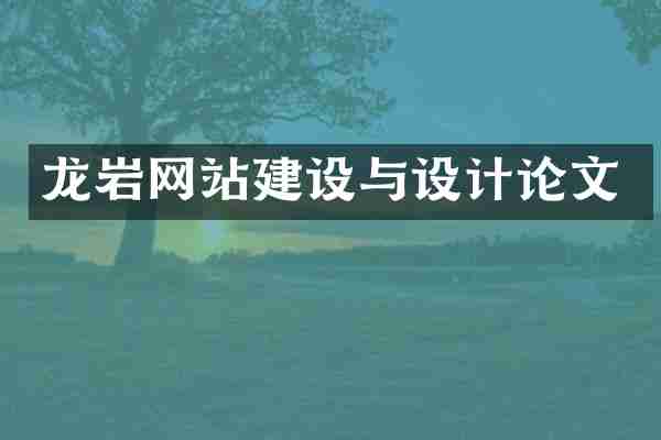 龙岩网站建设与设计论文