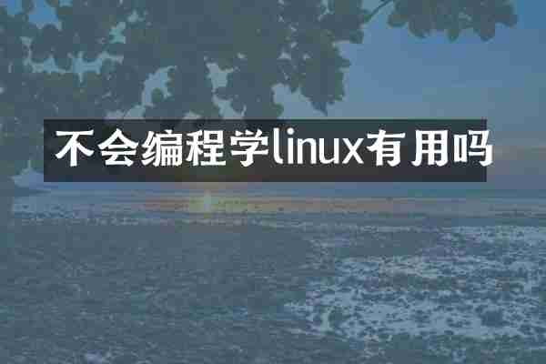 不会编程学linux有用吗
