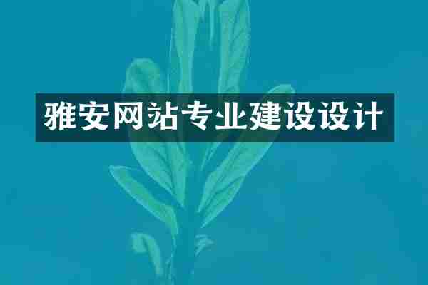 雅安网站专业建设设计