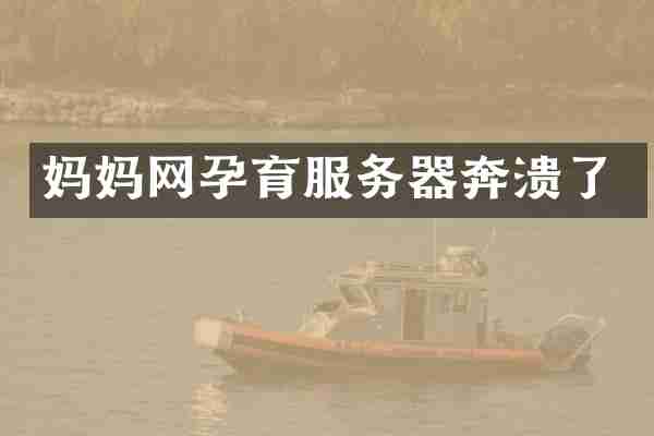 妈妈网孕育服务器奔溃了
