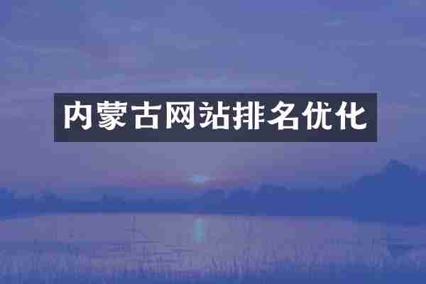 内蒙古网站排名优化