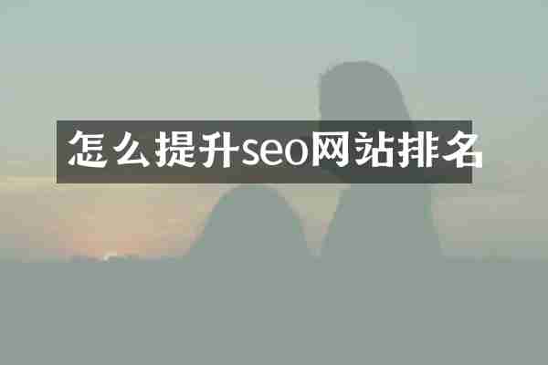 怎么提升seo网站排名