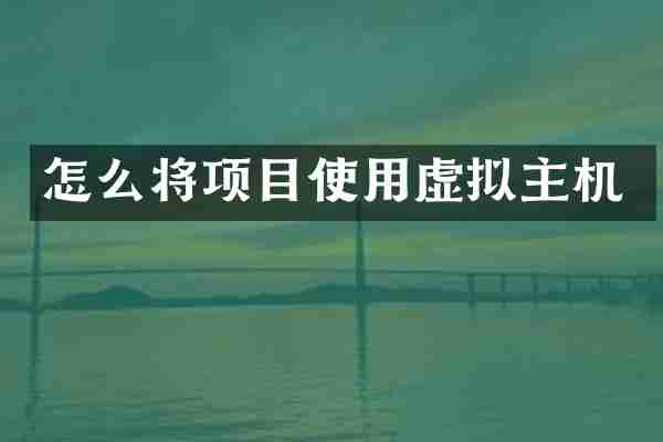 怎么将项目使用虚拟主机