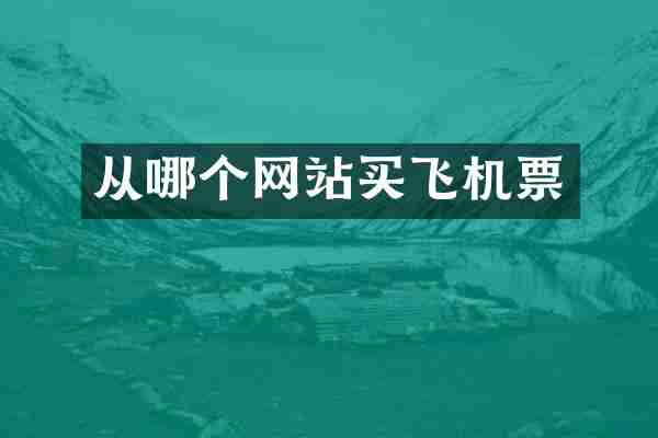 从哪个网站买飞机票